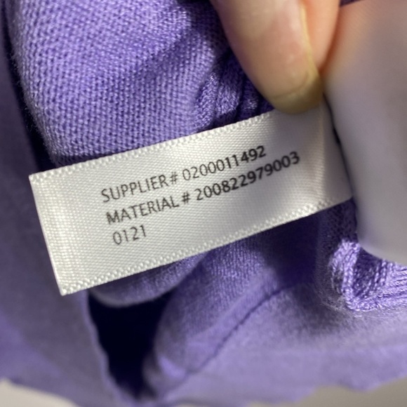 Ralph Lauren Black Label Purple Puff Sleeve Sweater with Ruffle Cuff Large - Picture 9 of 12